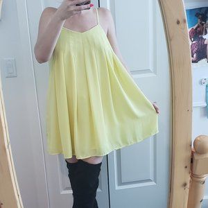 One Clothing Pleaded cami dress yellow size small